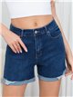 Short denim rotos bajo acabado en vuelta