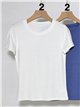 Camiseta básica cuello redondo manga corta