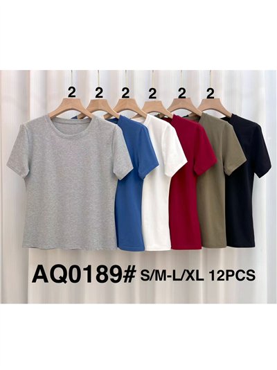 Camiseta básica cuello redondo manga corta 2