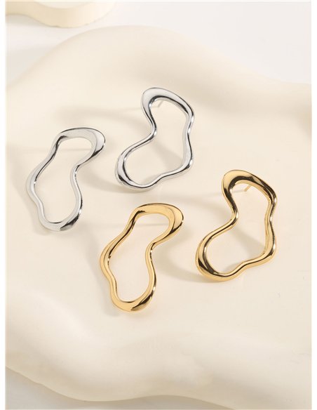 Pendientes irregulares - Acero inoxidable