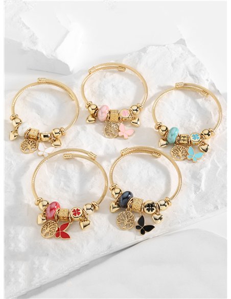 Pulsera de acero inoxidable charm árbol de la vida