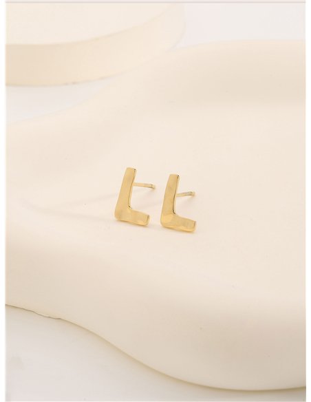 Stainless Steel letter L earrings