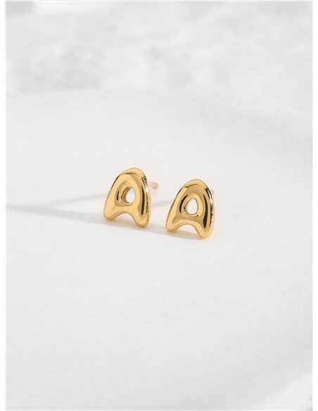 Pendientes letra A - Acero inoxidable