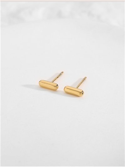 Pendientes letra I - Acero inoxidable