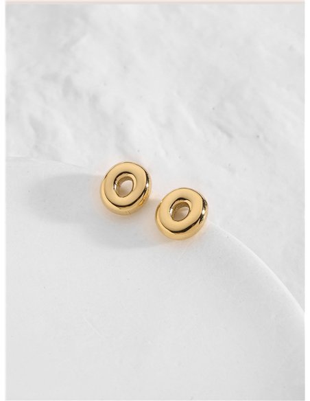 Pendientes letra O - Acero inoxidable