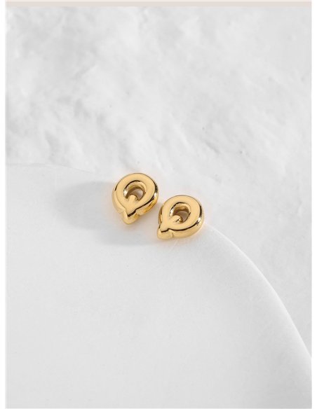 Stainless Steel letter Q earrings