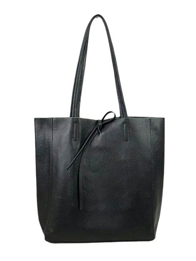 Bolso shopper piel con asa largas y bolsillo interior