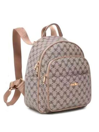 Mochila estampada multicompartimentos de mujer con cierre de cremallera