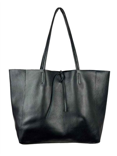 Bolso shopper amplio piel con asa largas y bolsillo interior 2