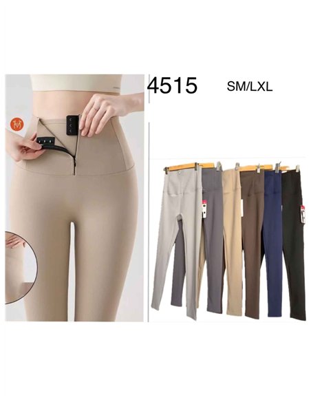 Shaping sports legging with tummy control effect and zip detail