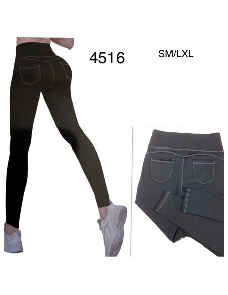 Leggings deportivos bolsillos cinturilla alta