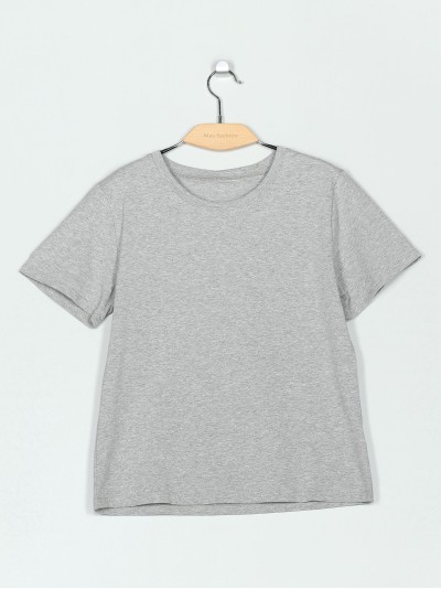 Camiseta básica cuello redondo manga corta