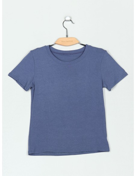 Camiseta básica cuello redondo manga corta