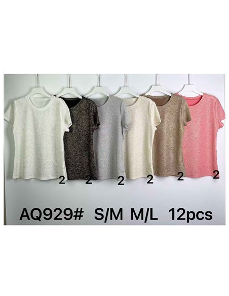 Camiseta glitter manga corta