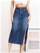 Falda denim midi abertura