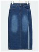 Falda denim midi abertura
