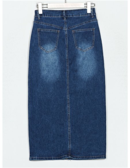 Falda denim midi abertura