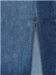 Falda denim midi abertura