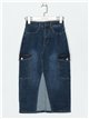 Falda denim midi bolsillos