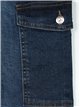 Falda denim midi bolsillos