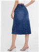 Falda denim midi botones