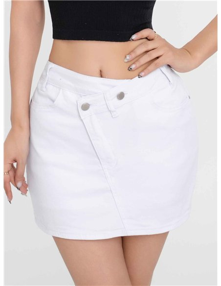 Short falda denim botones