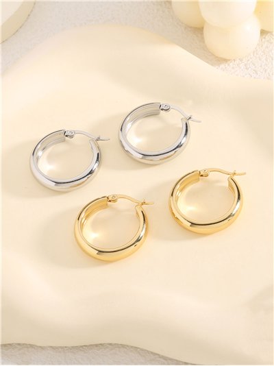 Pendientes aros 26 mm - Acero inoxidable