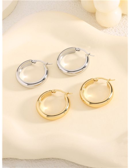 Pendientes aros 26 mm - Acero inoxidable