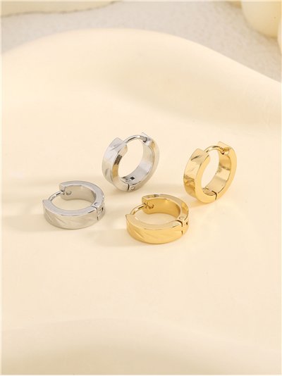 Pendientes aros 10 mm - Acero inoxidable