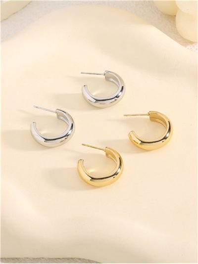 Pendientes aros abiertos - Acero inoxidable