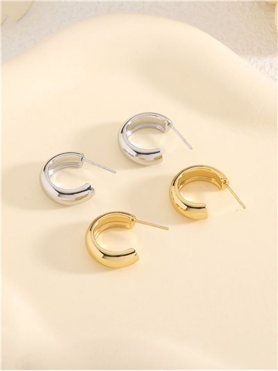 Pendientes aros abiertos - Acero inoxidable