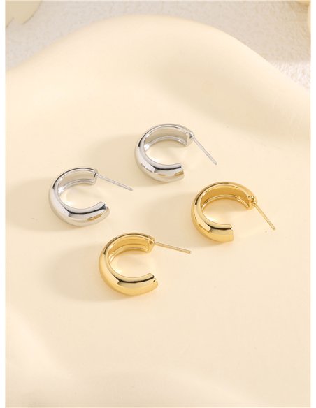 Pendientes aros abiertos - Acero inoxidable