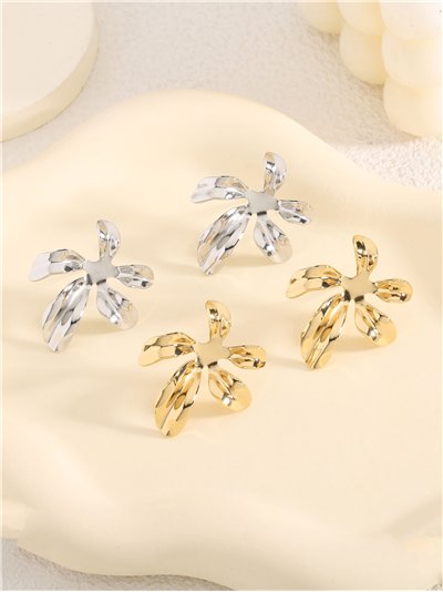 Pendientes flores - Acero inoxidable