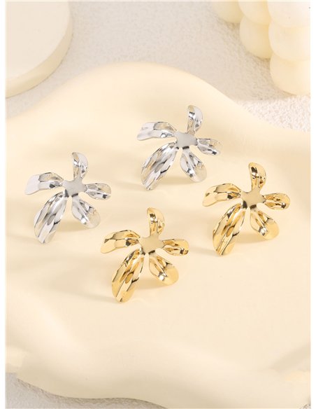Pendientes flores - Acero inoxidable