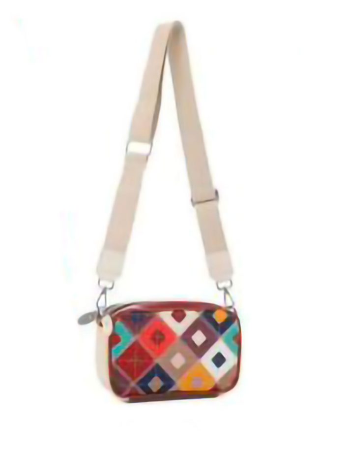 Bolso bandolera multicolor de piel