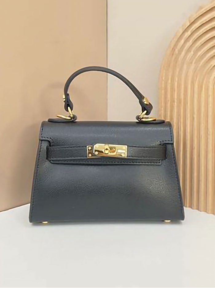 Mini bolso tote piel detalle metálico