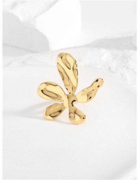 Anillo flor - Acero inoxidable