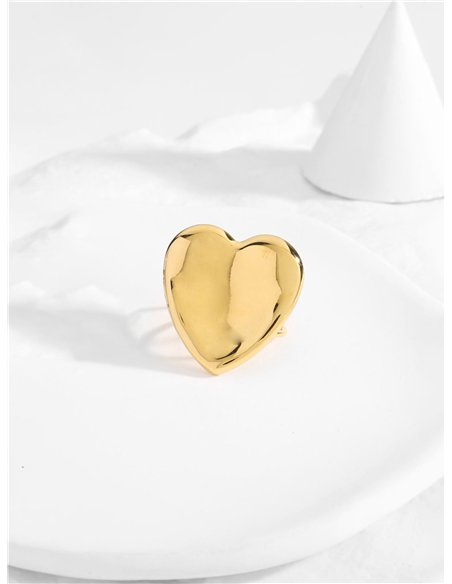 Anillo corazón - Acero inoxidable