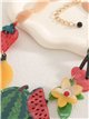 Collar frutas de resina - Acero inoxidable