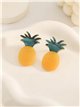 Pendientes piña de resina - Acero inoxidable