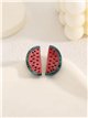 Resin watermelon earrings - Stainless Steel
