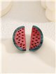 Resin watermelon earrings - Stainless Steel
