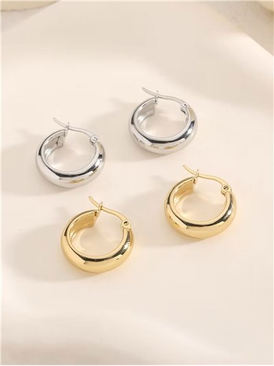 Pendientes aros 20 mm - Acero inoxidable