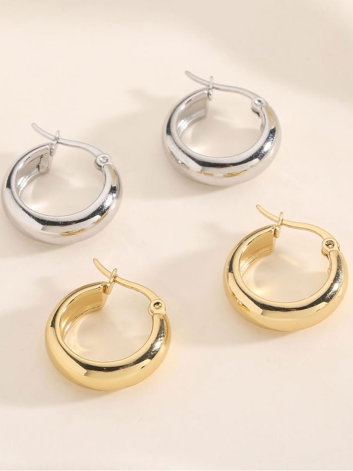 Pendientes aros 20 mm - Acero inoxidable