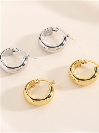 Pendientes aros 18 mm - Acero inoxidable 2