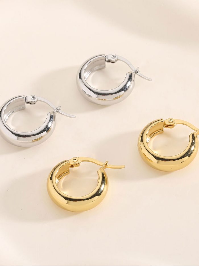 Pendientes aros 18 mm - Acero inoxidable