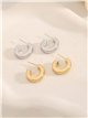Pendientes aros abiertos - Acero inoxidable