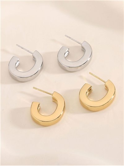 Pendientes aros abiertos - Acero inoxidable 2