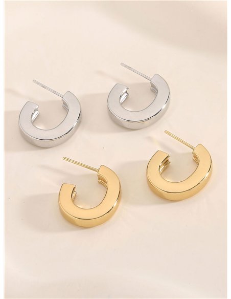 Pendientes aros abiertos - Acero inoxidable