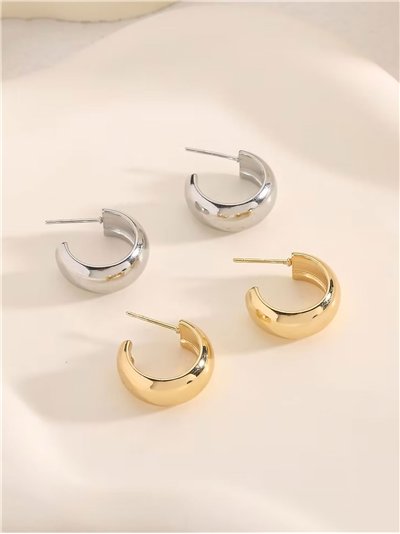 Pendientes aros abiertos - Acero inoxidable